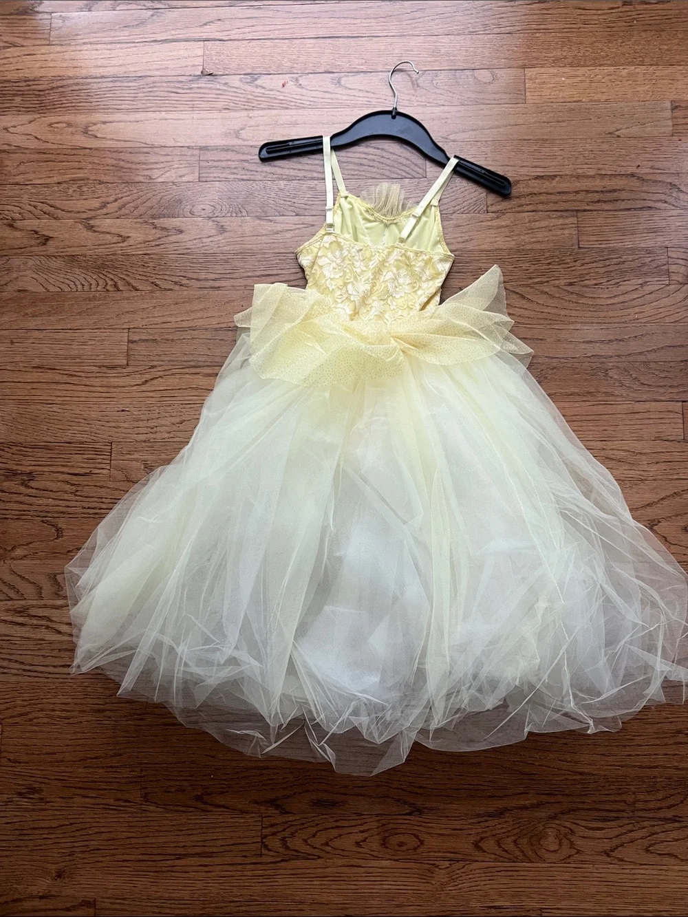 Revolution Yellow Tulle Dance Costume with Sparkle Bodice Child’s Size Large